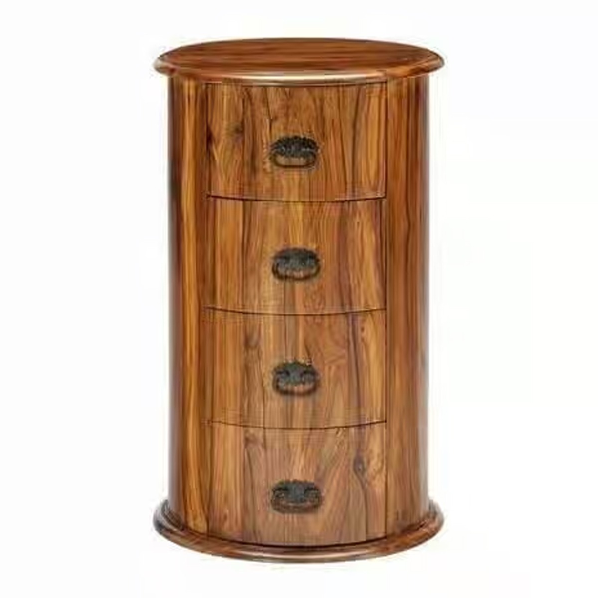 TEMPLE Oak Finish Chest of Drawers - Small-sized, 4 Drawers, Ready Assembled