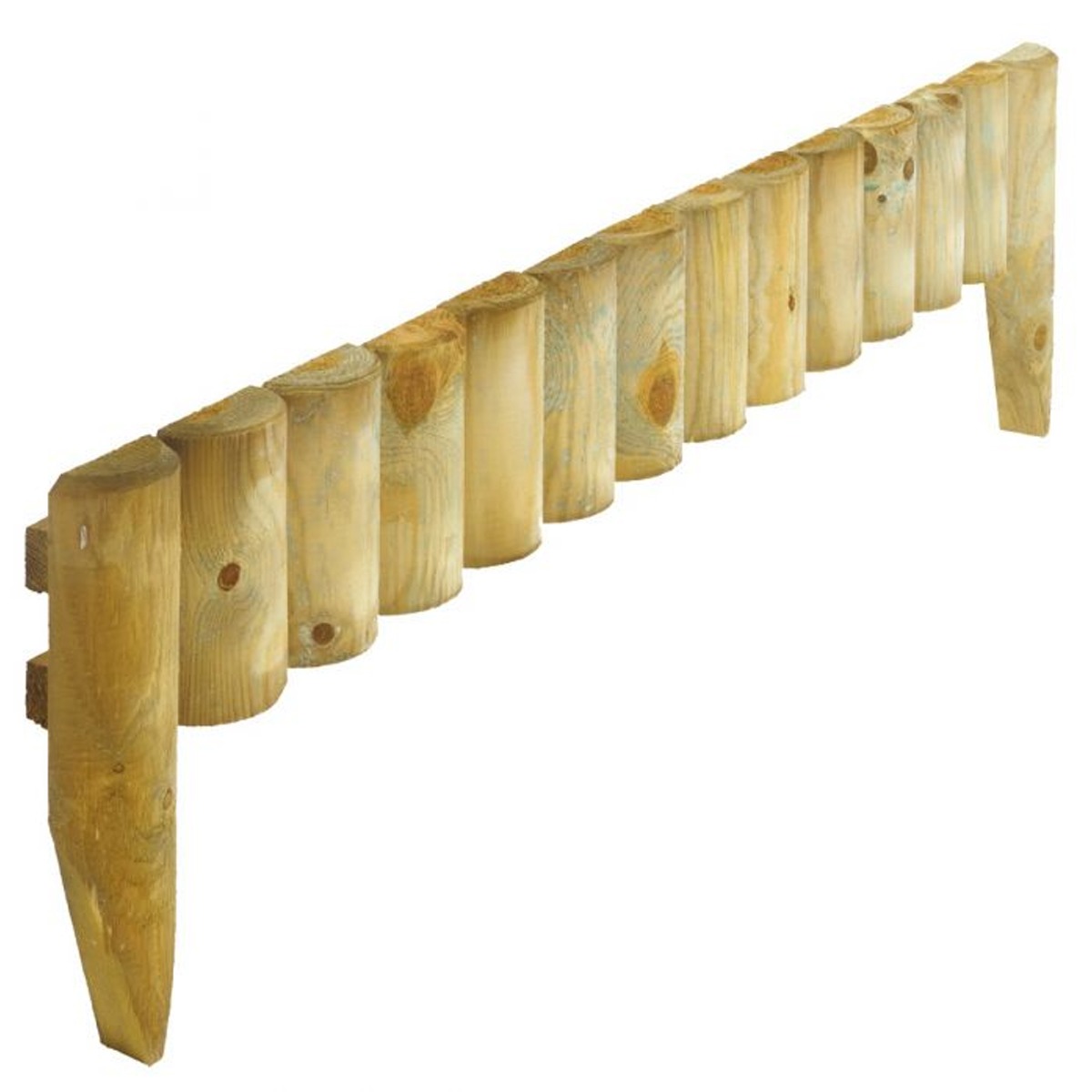 Rowlinson Pressure Treated Timber 9-Inch Garden Border Fence - Pack of 4