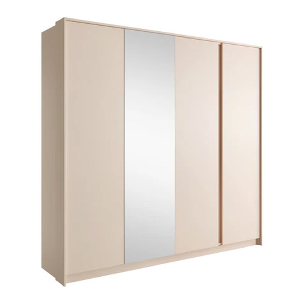 DALLAS 4 Door Mirrored Wardrobe Beige - 223cm