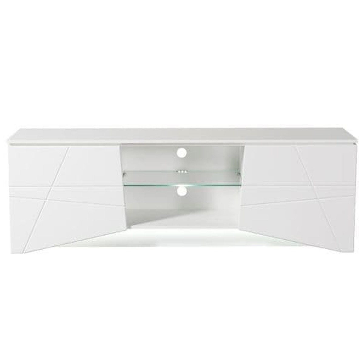 Berwick High Gloss TV Cabinet with LED Lights - White