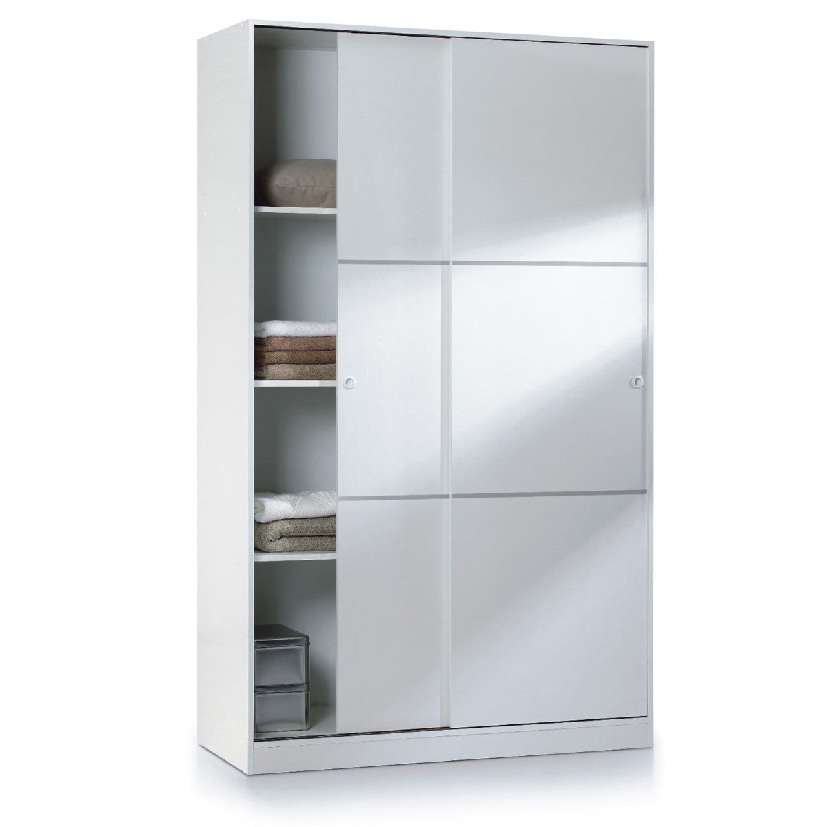 MARKHAM 2 Door Sliding Wardrobe White - 120cm
