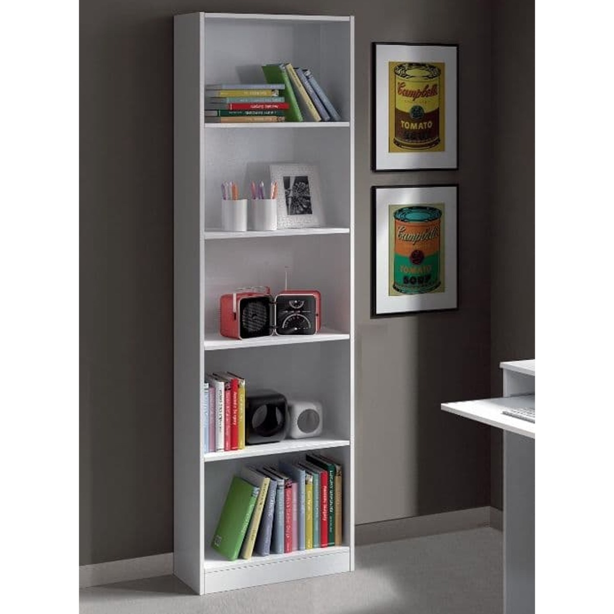 Versatile Design Bookcase - White