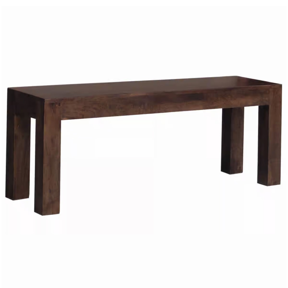 Delta Small Mango Wood Bench 118cm - Walnut