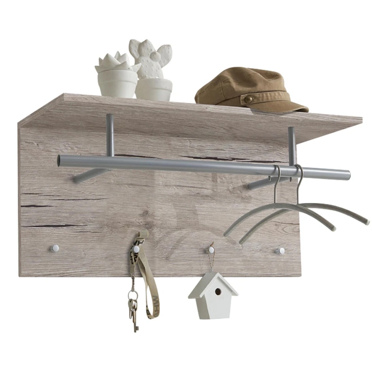 Spot Wall Mount Coat Hanging Rack - Sand Oak