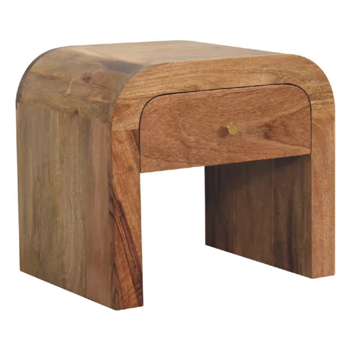 Bedside Table - TIVERTON Nightstand Oak Finish 45cm