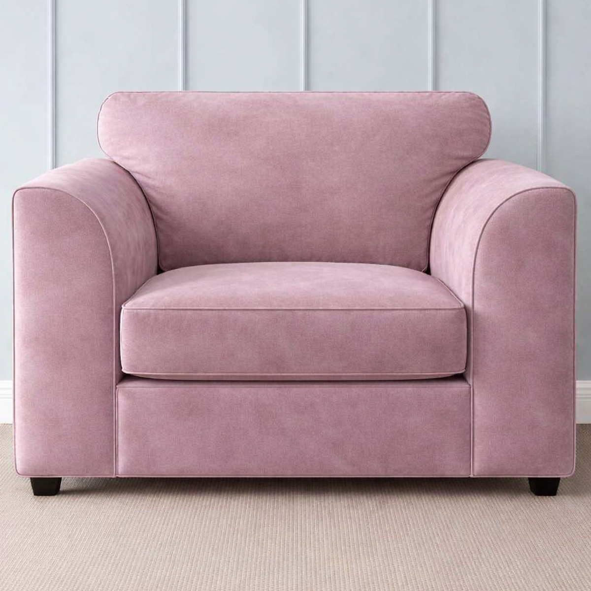 DELANO Plush Velvet Armchair - Pink