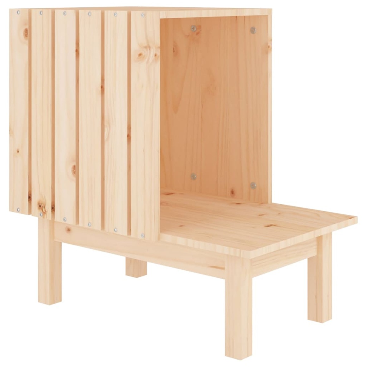 Cat House 60x36x60 cm Solid Wood Pine - Natural