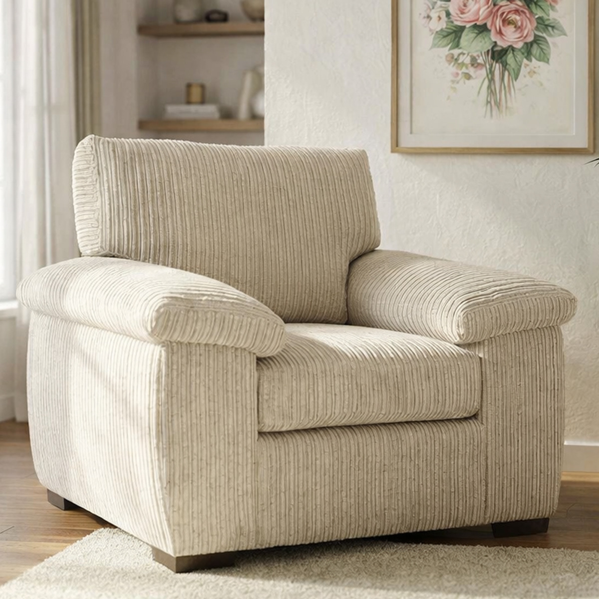 CORDURA Jumbo Cord Armchair - Cream