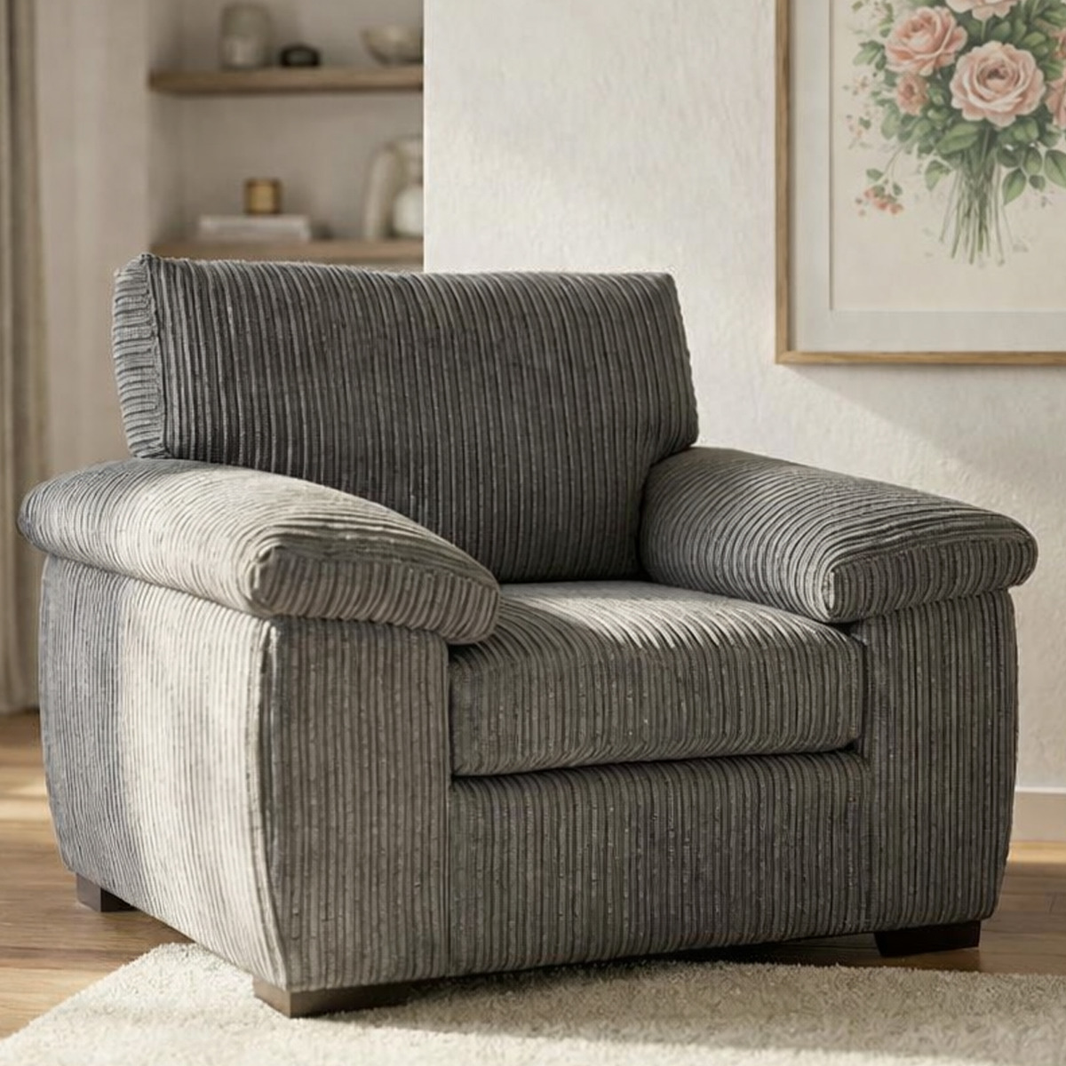 CORDURA Jumbo Cord Armchair - Grey