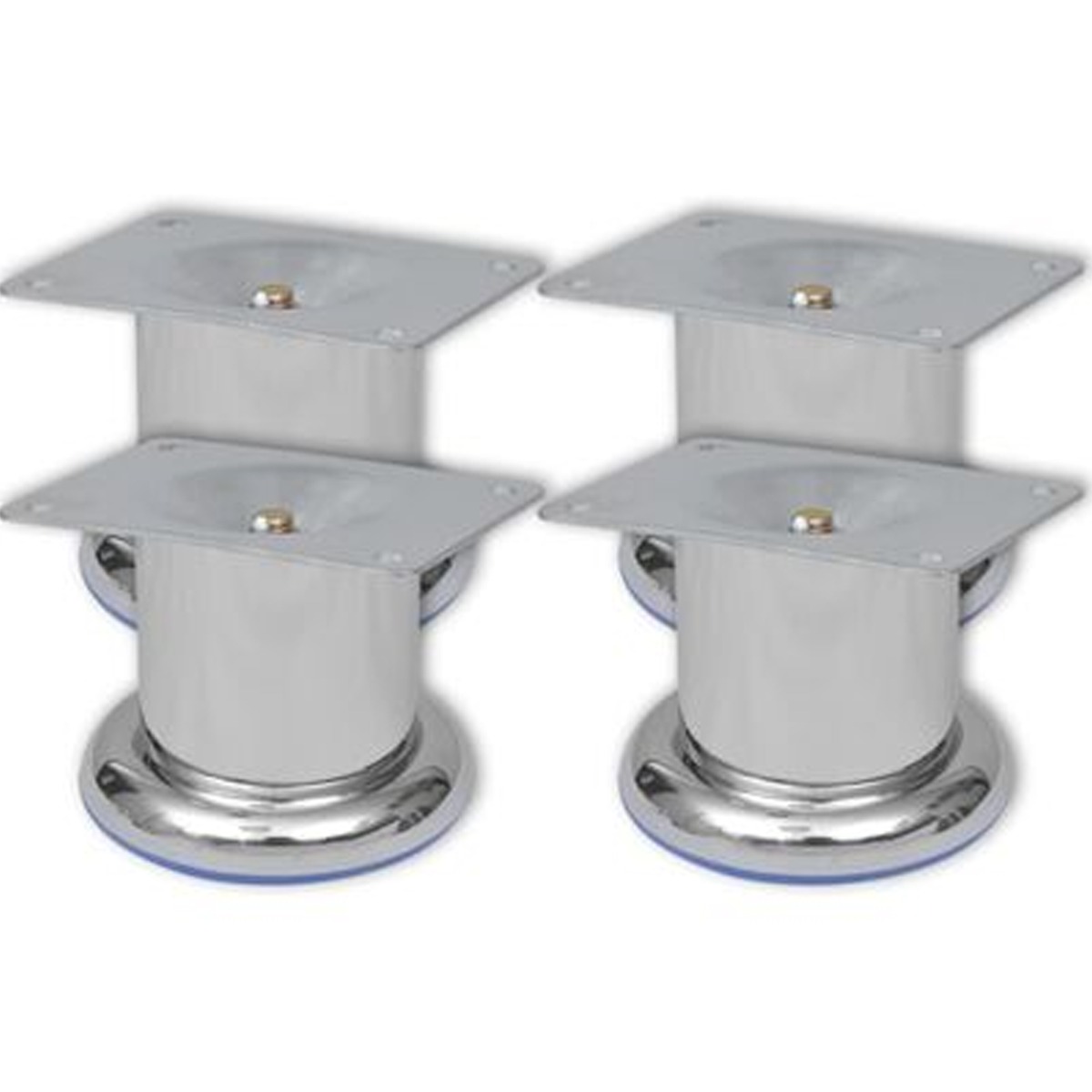 Sofa Legs 8 pcs Round Chrome 60 mm