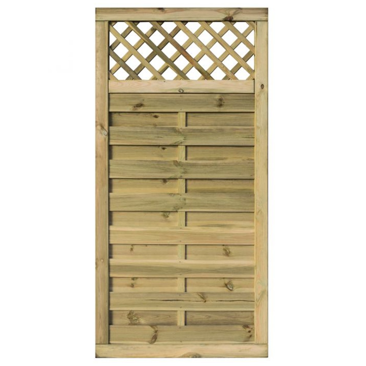 Classic Lattice Infill Design Natural Timber Finish Pressure Treated 3x6 Slatted Gate