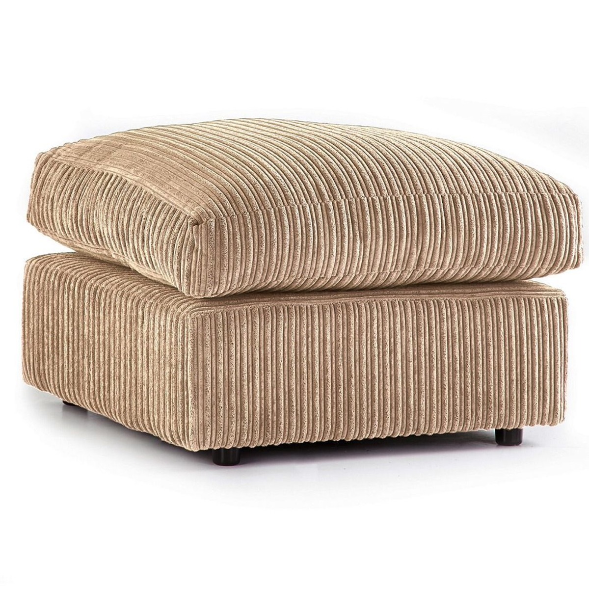 Desmond Jumbo Cord Upholstery Footstool - Coffee