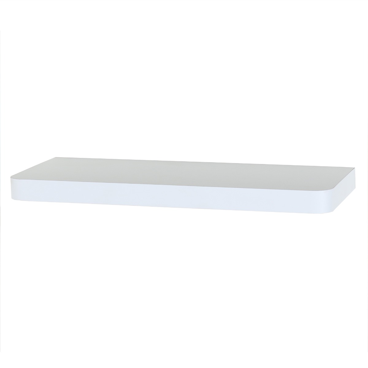 ARVION Narrow Floating Shelf Wood Wall Shelf Display Storage - Matt White