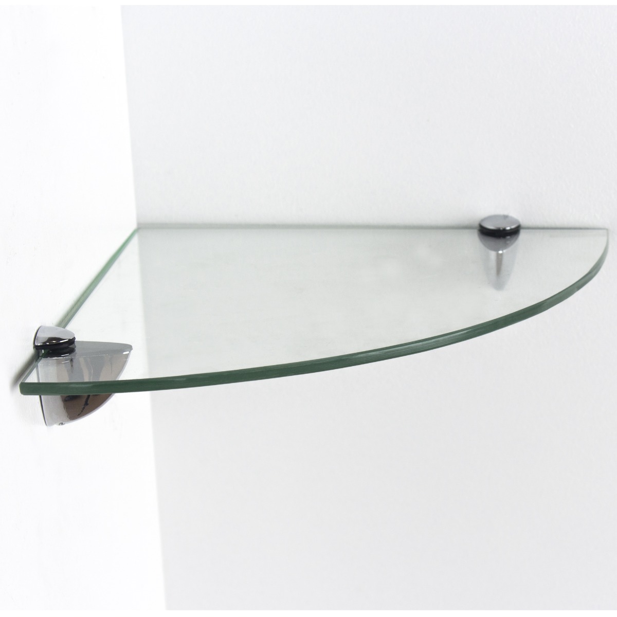 GLARON Corner Shelf Glass Corner Shelf Bathroom Storage - Clear