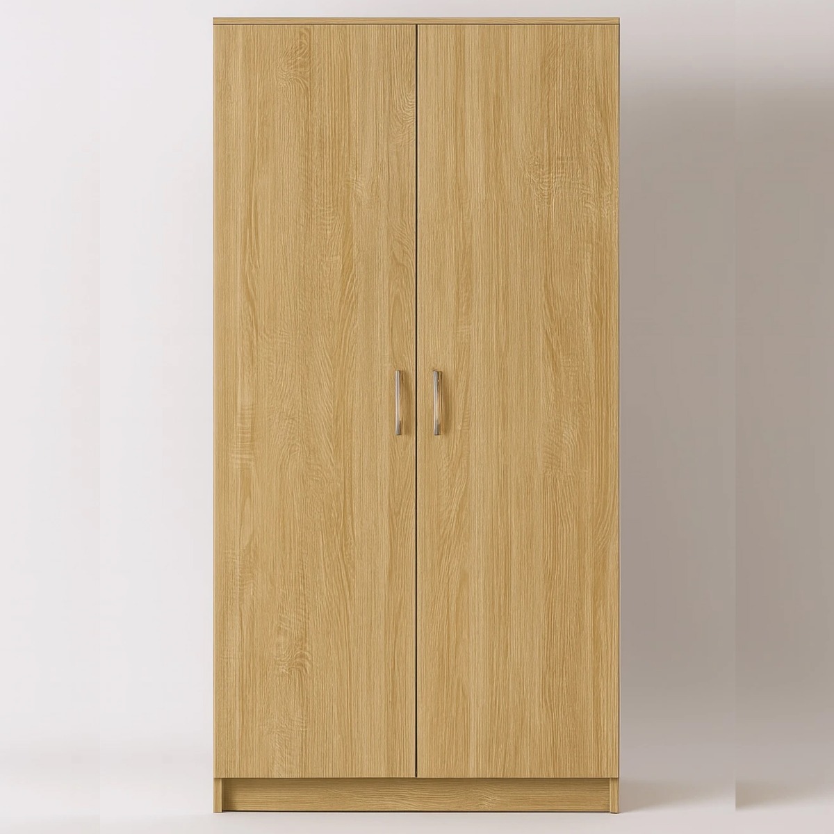 SLEEK 2 Door Wardrobe Oak Finish - 80cm