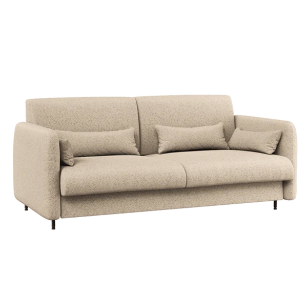 2 Seater Sofa - BROOKS 2 Seater Sofa Beige Boucle 164cm