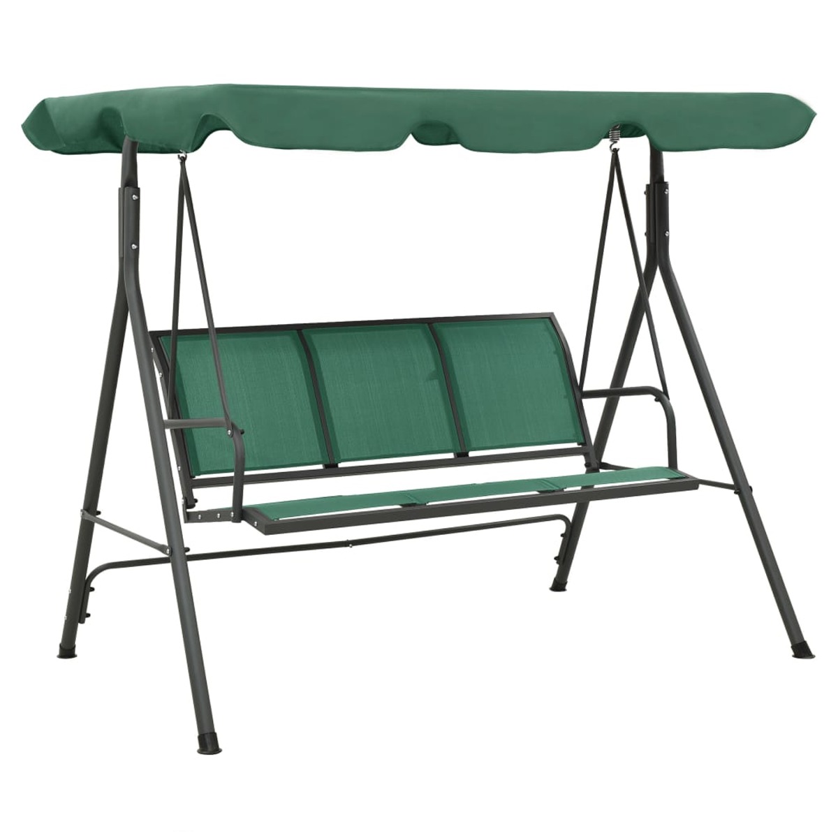 Garden Swing Bench Green 170cm Textilene and Steel