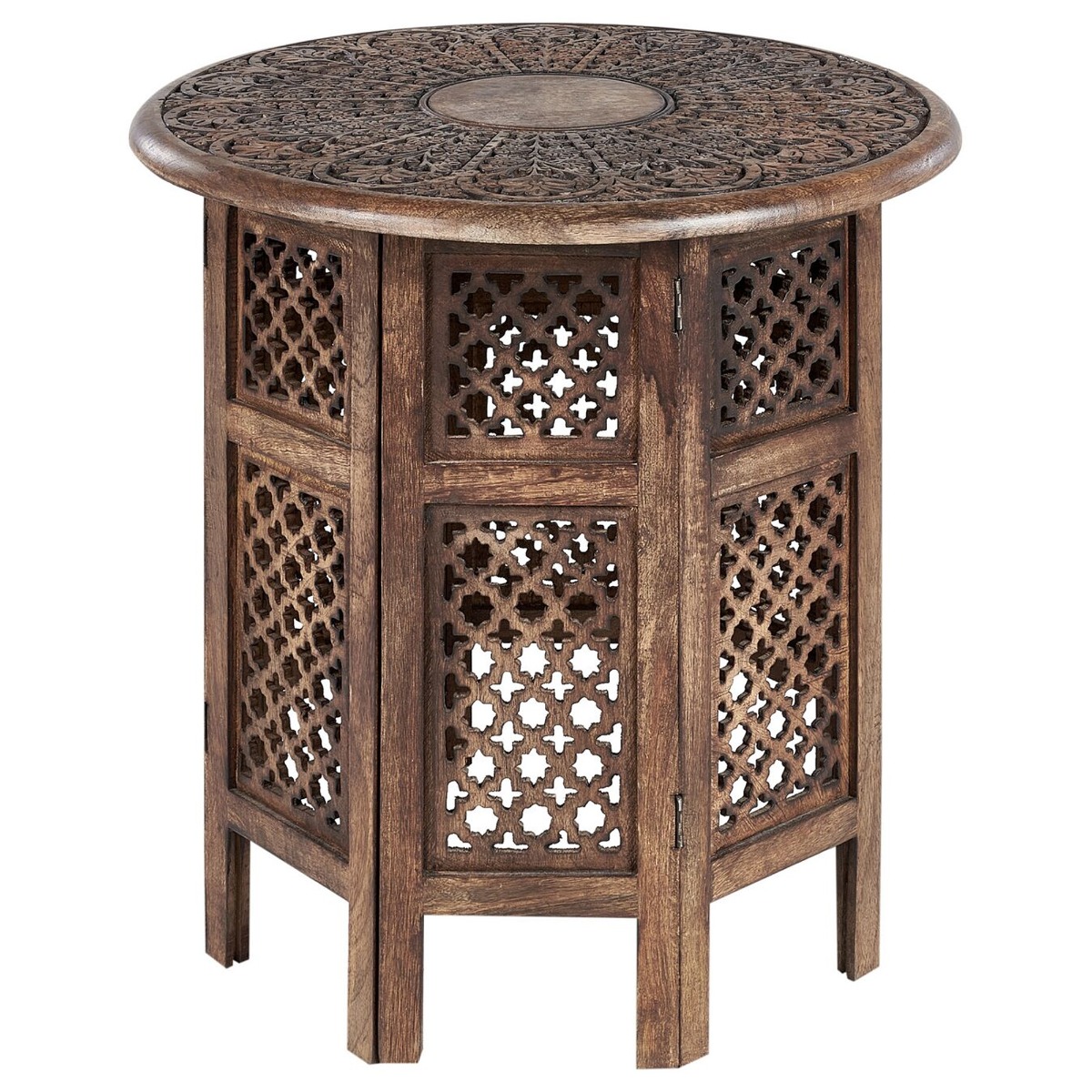 Mango Wood Side Table Dark KUMALI