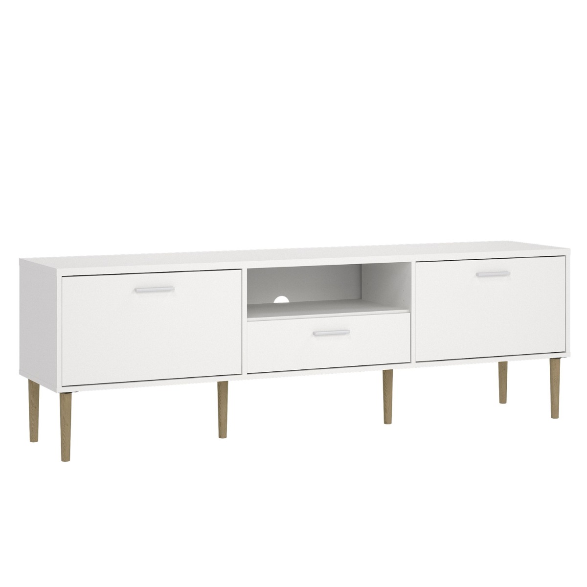 Modern Design 2 Doors TV Unit with Drawer- White