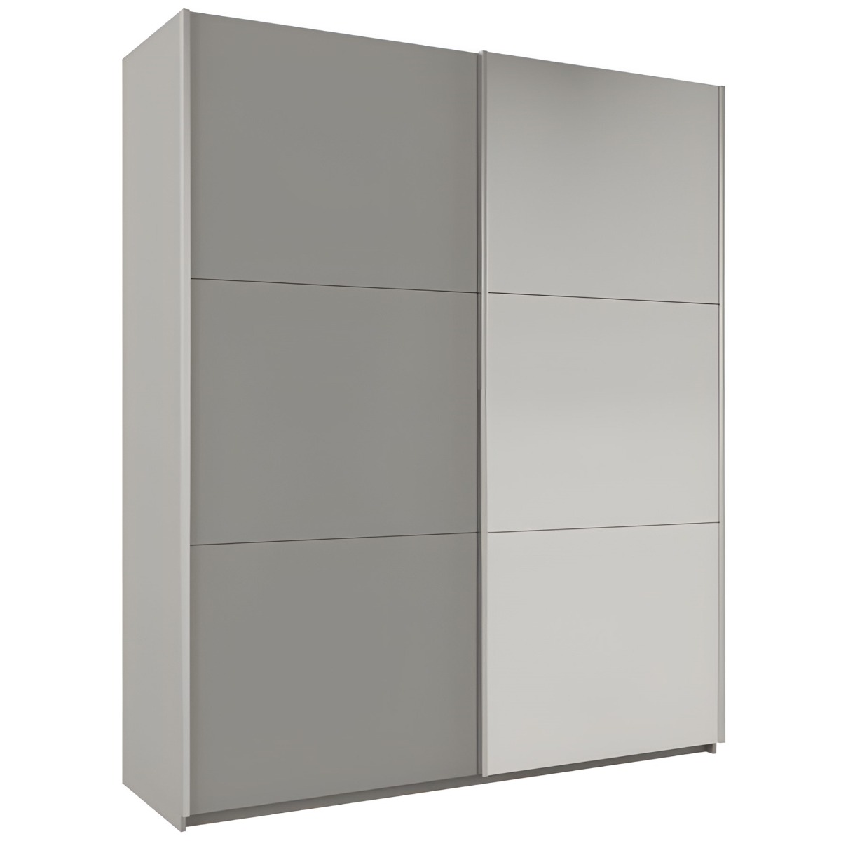 WINFAIR 2 Door Mirrored Sliding Wardrobe Platinum - 200cm