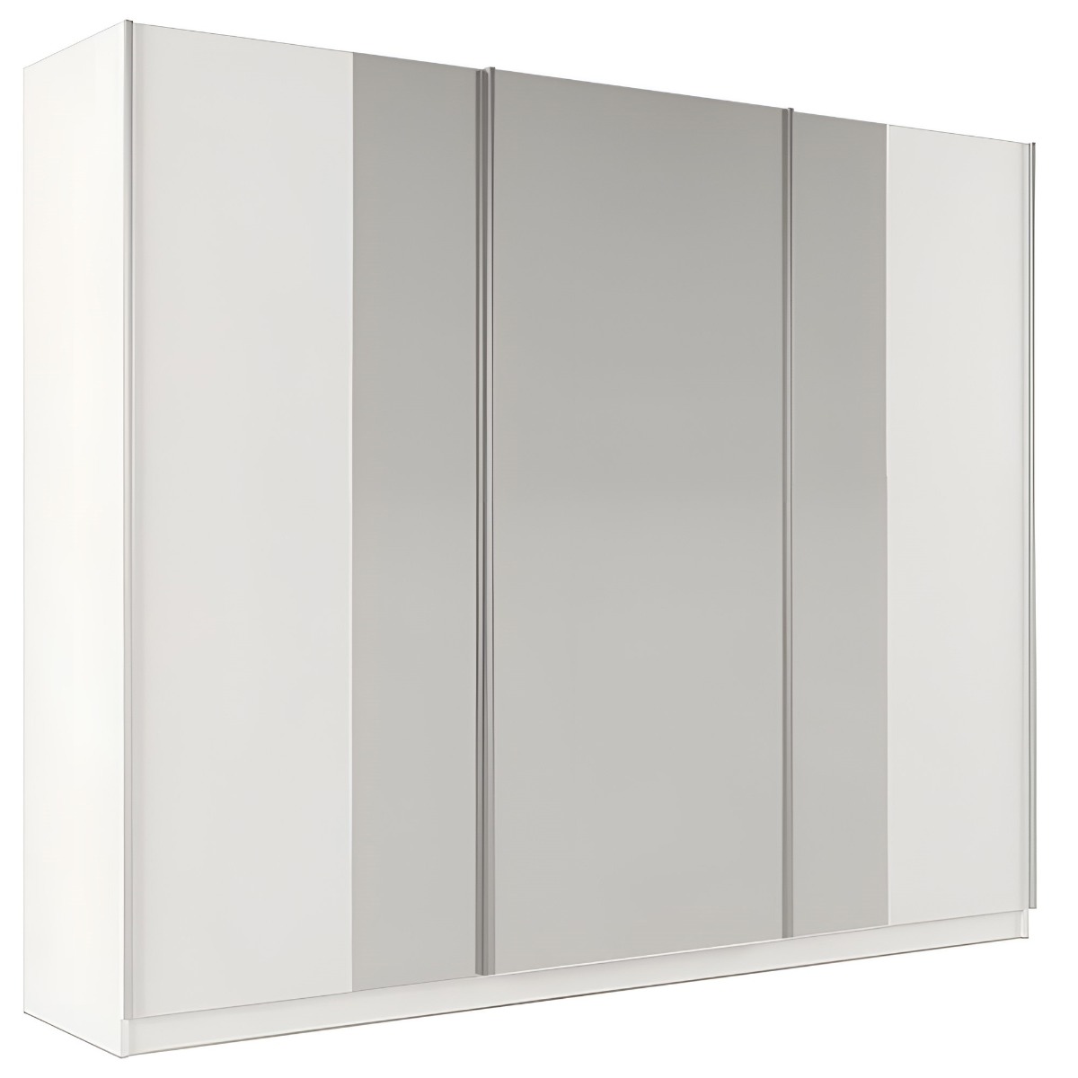 LOTHIAN 3 Door Mirrored Sliding Wardrobe White - 250cm