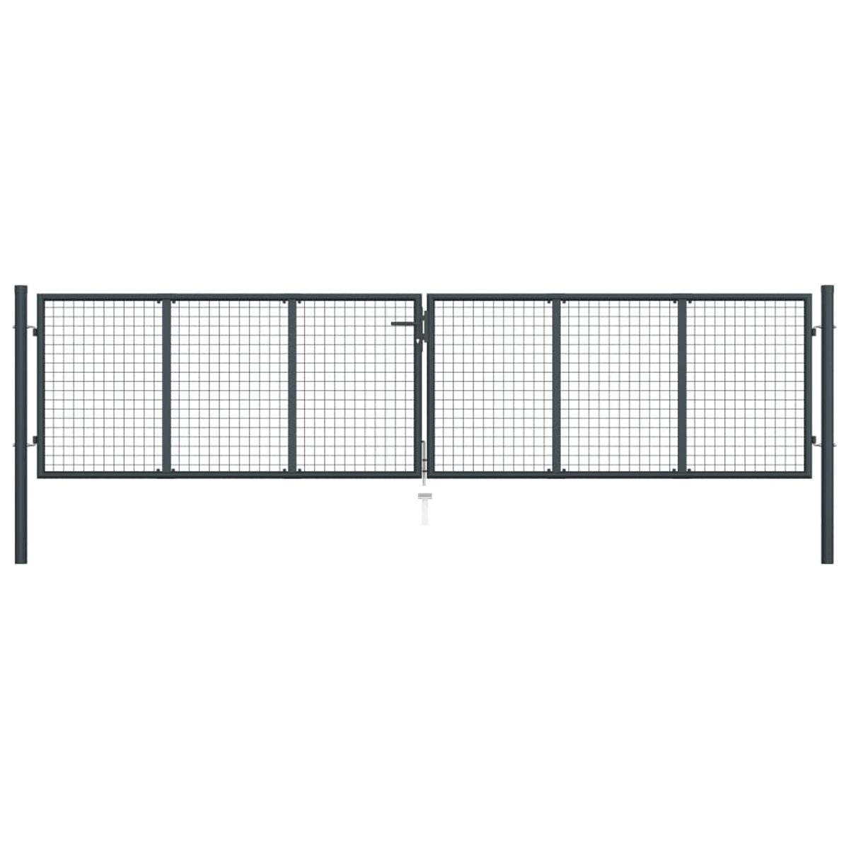 Mesh Garden Gate Galvanised Steel 400x125cm Grey