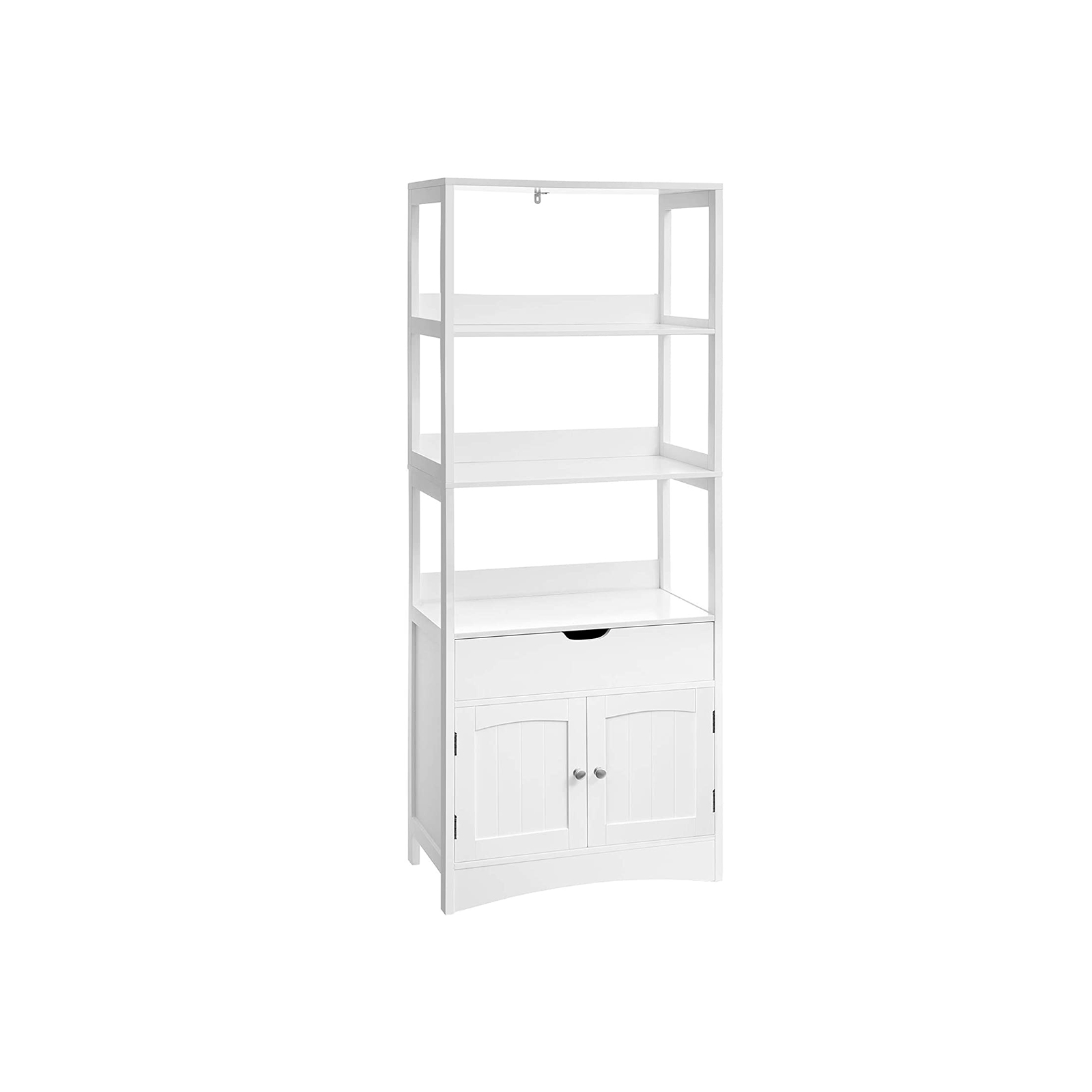 Bathroom Cabinet - MONSO 3 Open Shelves Cabinet - White