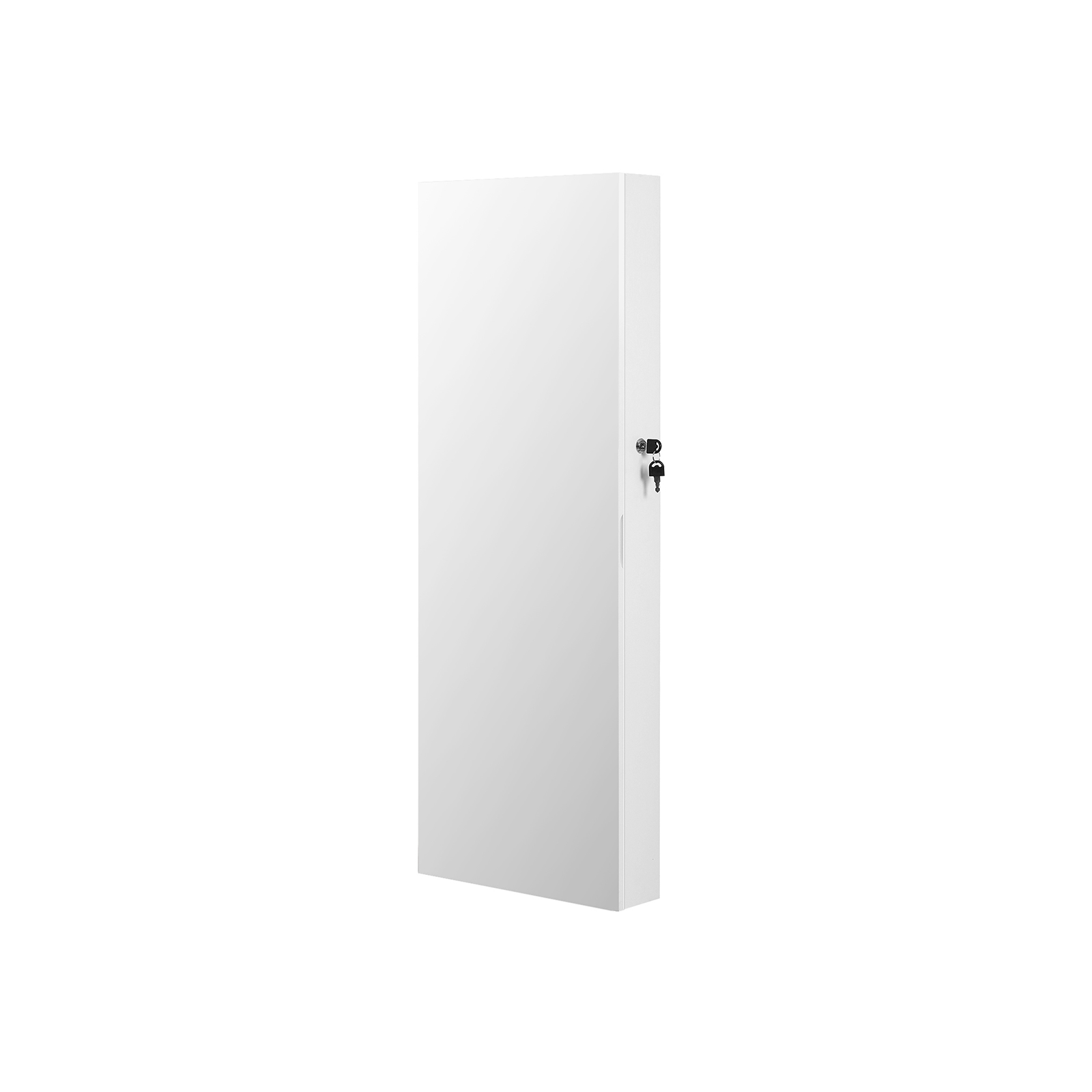 Mirror Jewelry Cabinet Armoire White