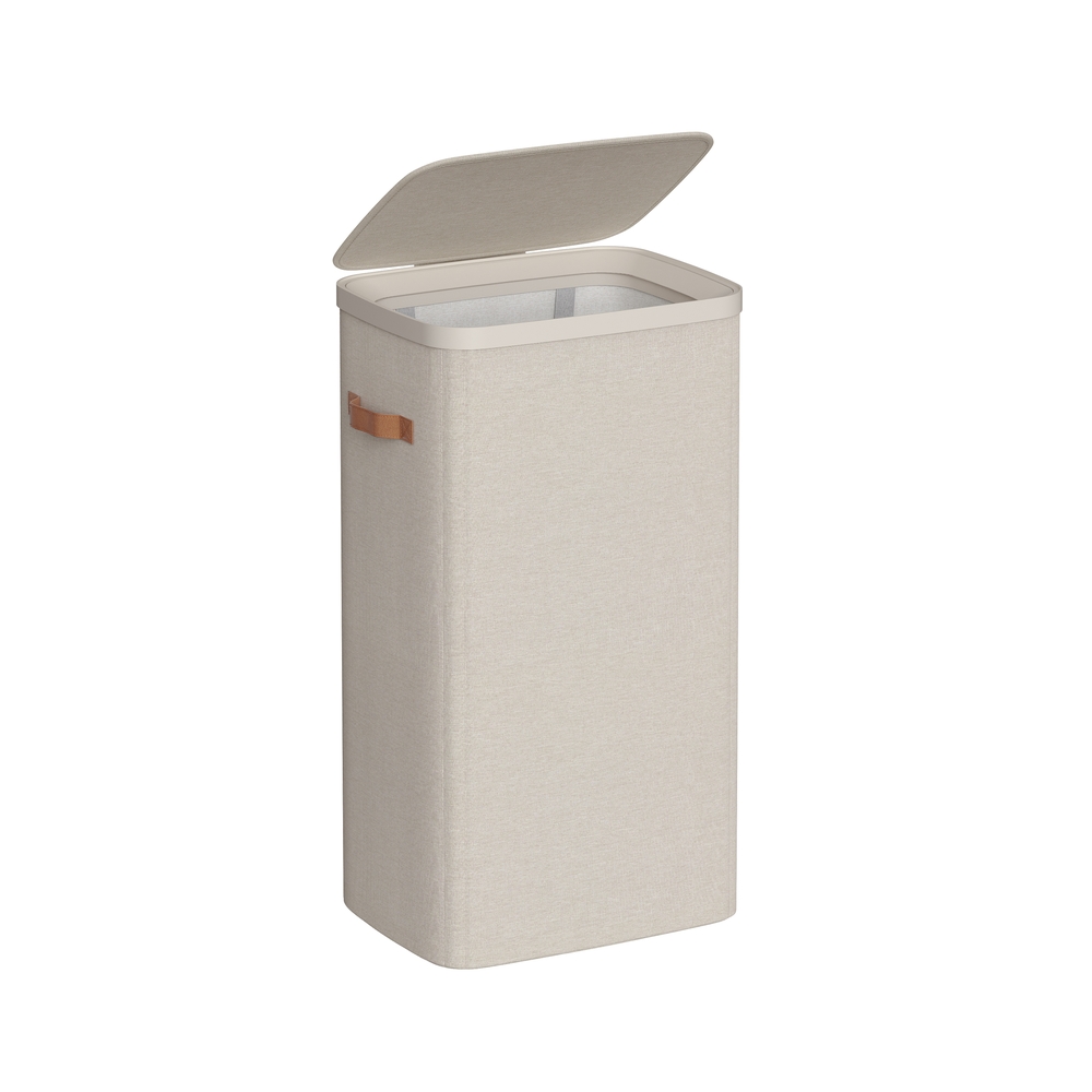 MOSSFORD Laundry Basket with Lid and Handles - Beige