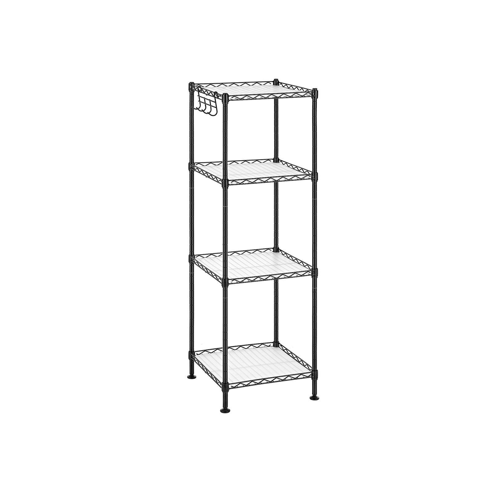 4-Tier Bathroom Shelf Black