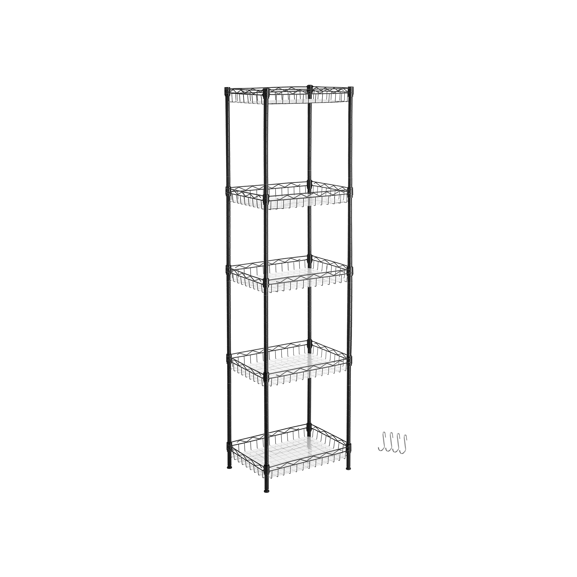 5-Tier Adjustable Metal Shelving Unit