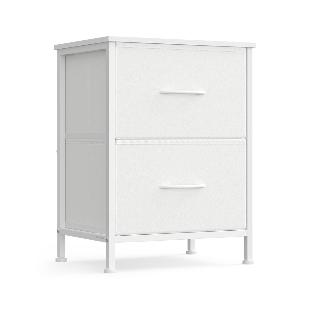 SILVERDEN Bedside Table with 2 Non-Woven Fabric Drawers - White