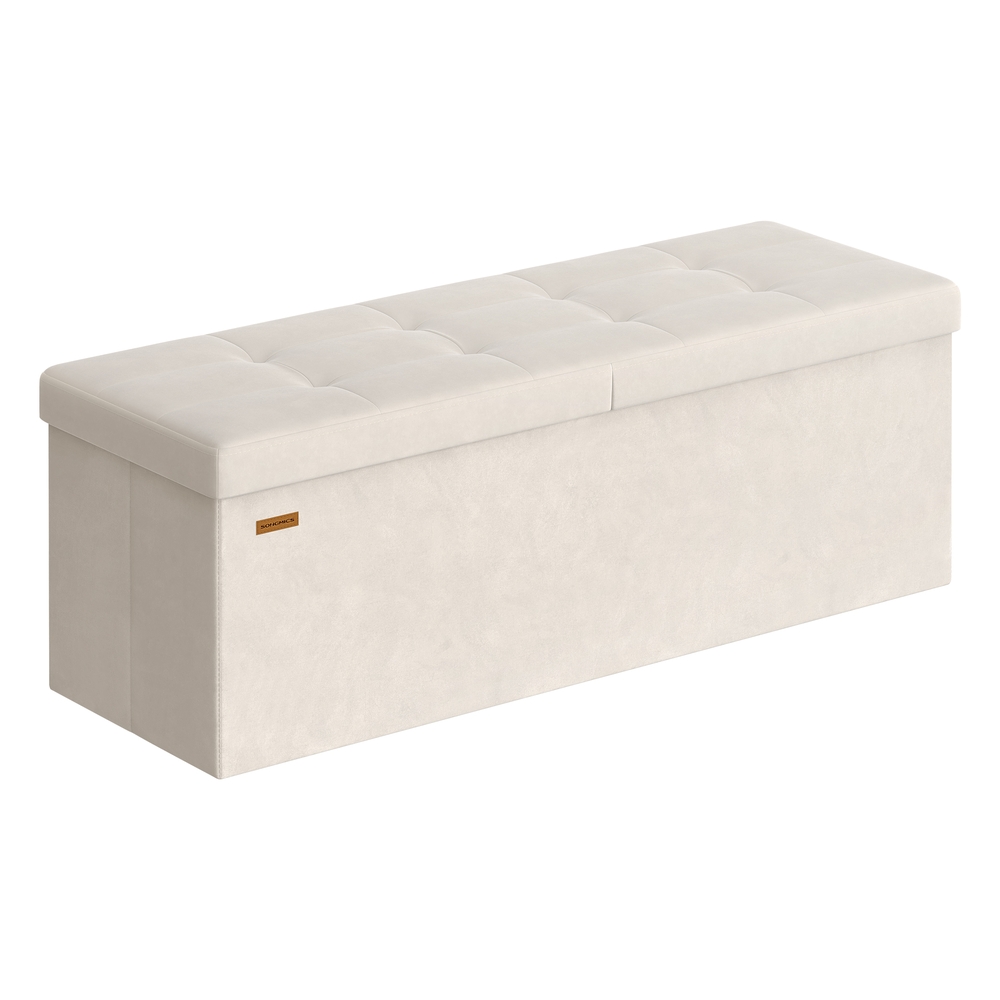 WALDEN Storage Ottoman Bench 110 cm - Cappuccino Beige