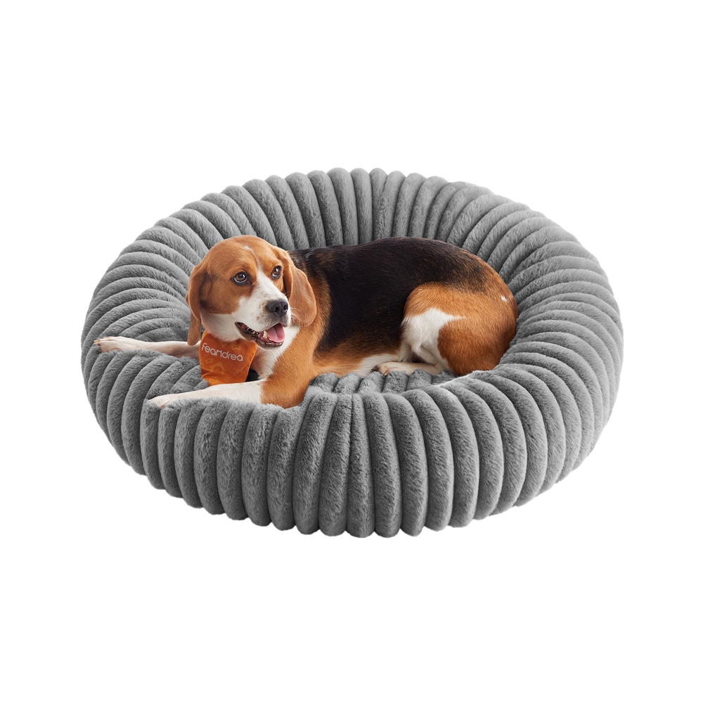 ASHBOURNEEN Dog Bed with Soft Padding- Grey, 80cm