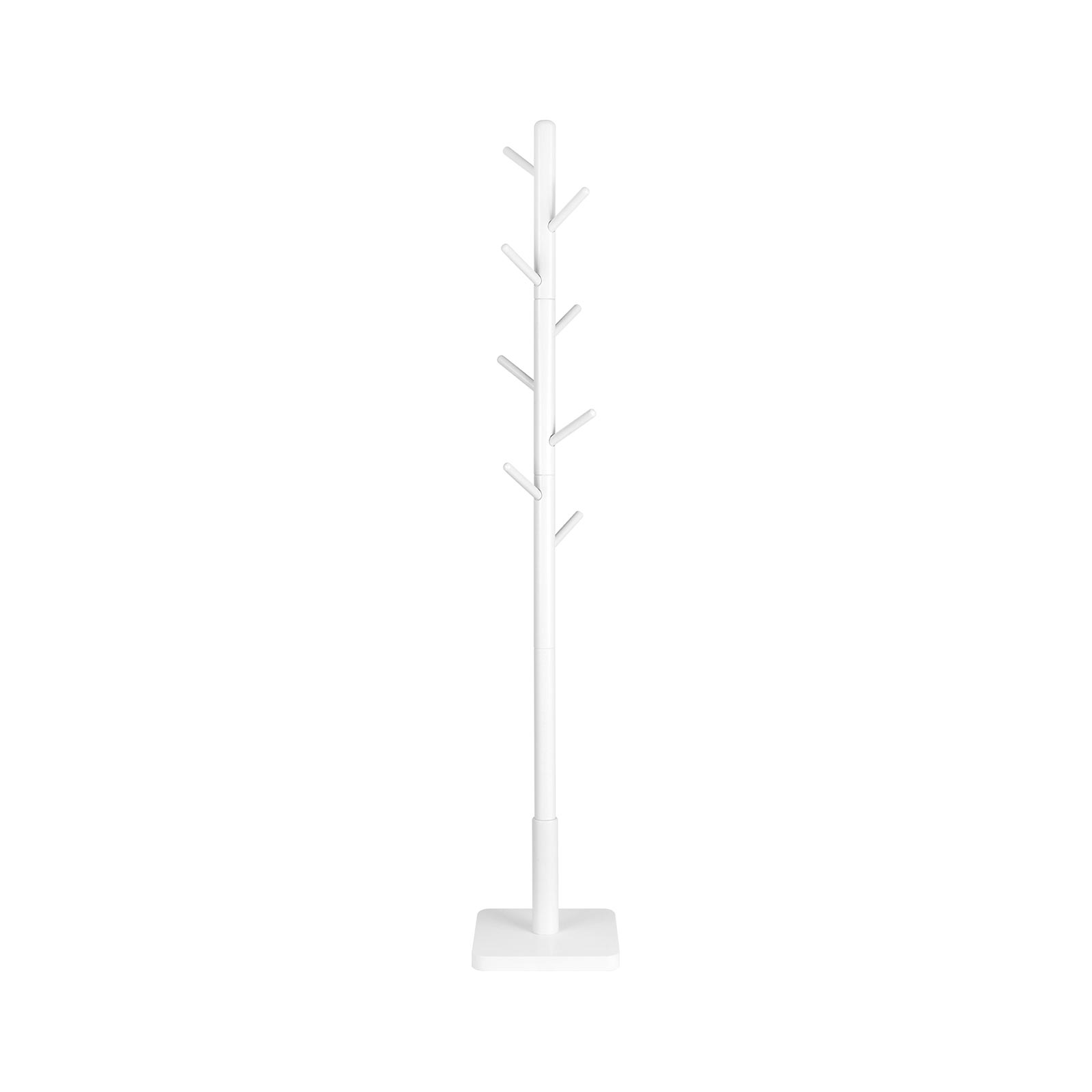 White Coat Stand with 8 Hooks