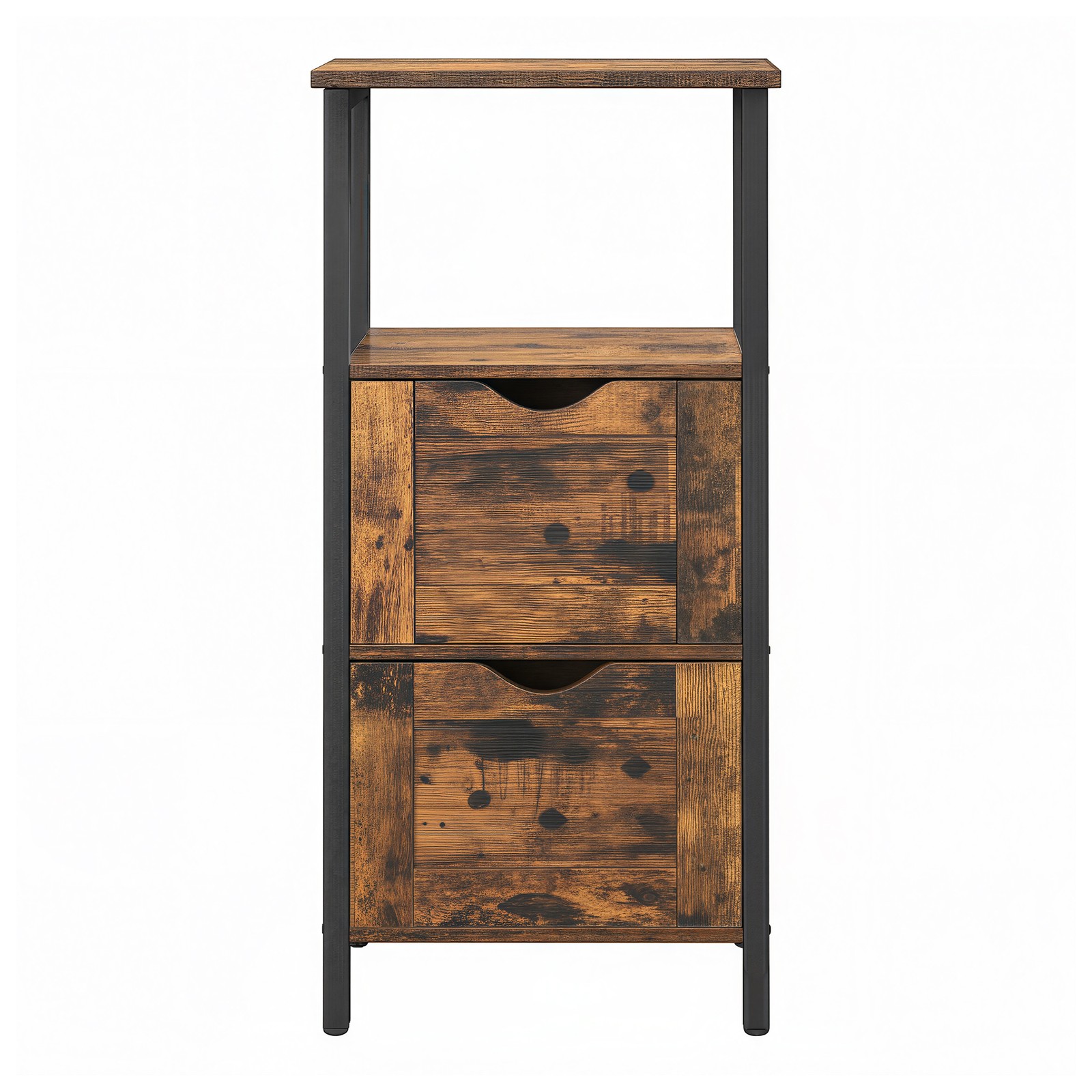 BRISTOWELL 3 Tier Tall Storage Tower Bathroom Cabinet - Brown