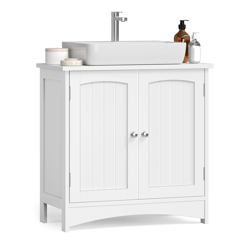 ASTOR Under Sink Bathroom Cabinet with 2 Doors - Cloud White