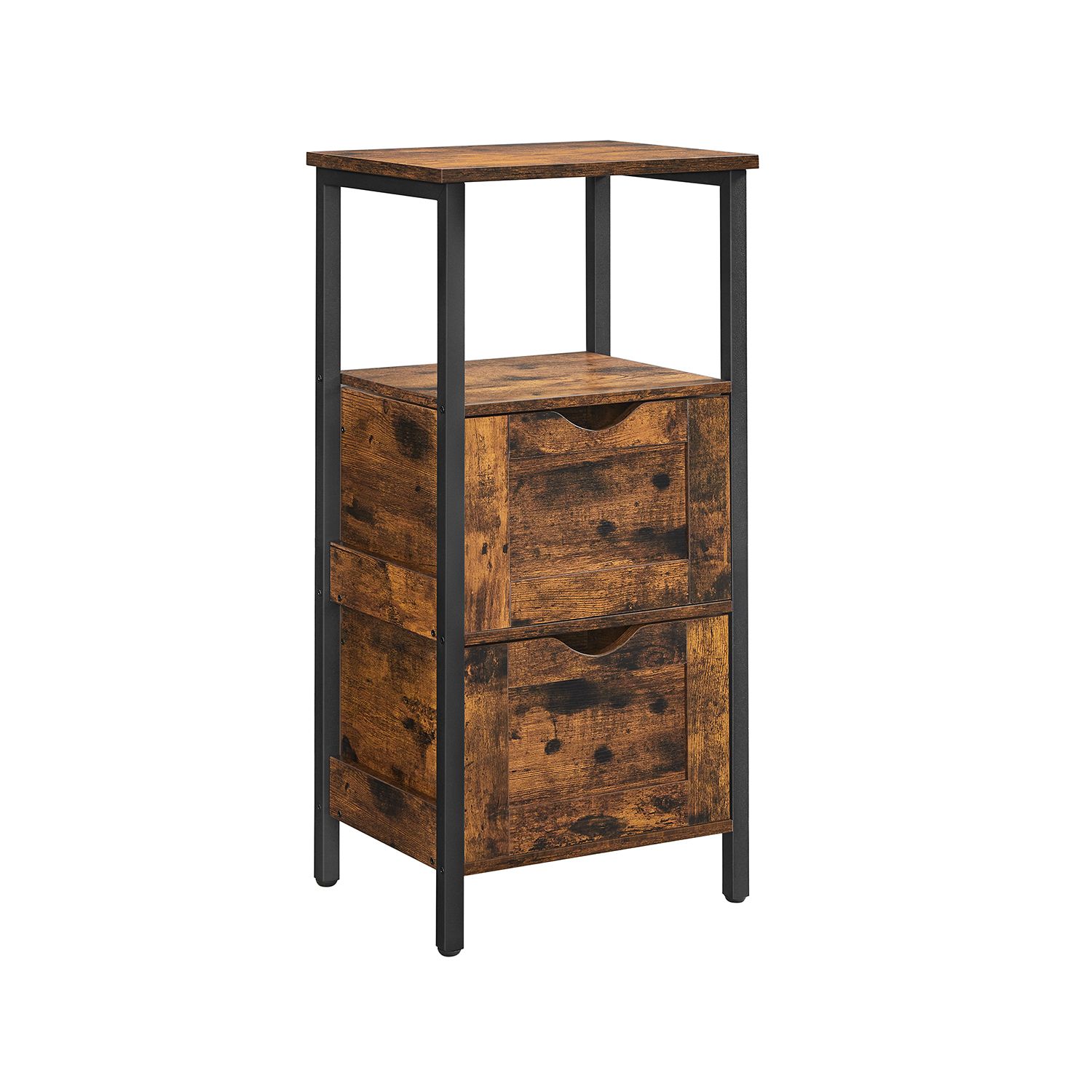 Bathroom Cabinet - GRASO Storage Unit 2 Drawer - Brown