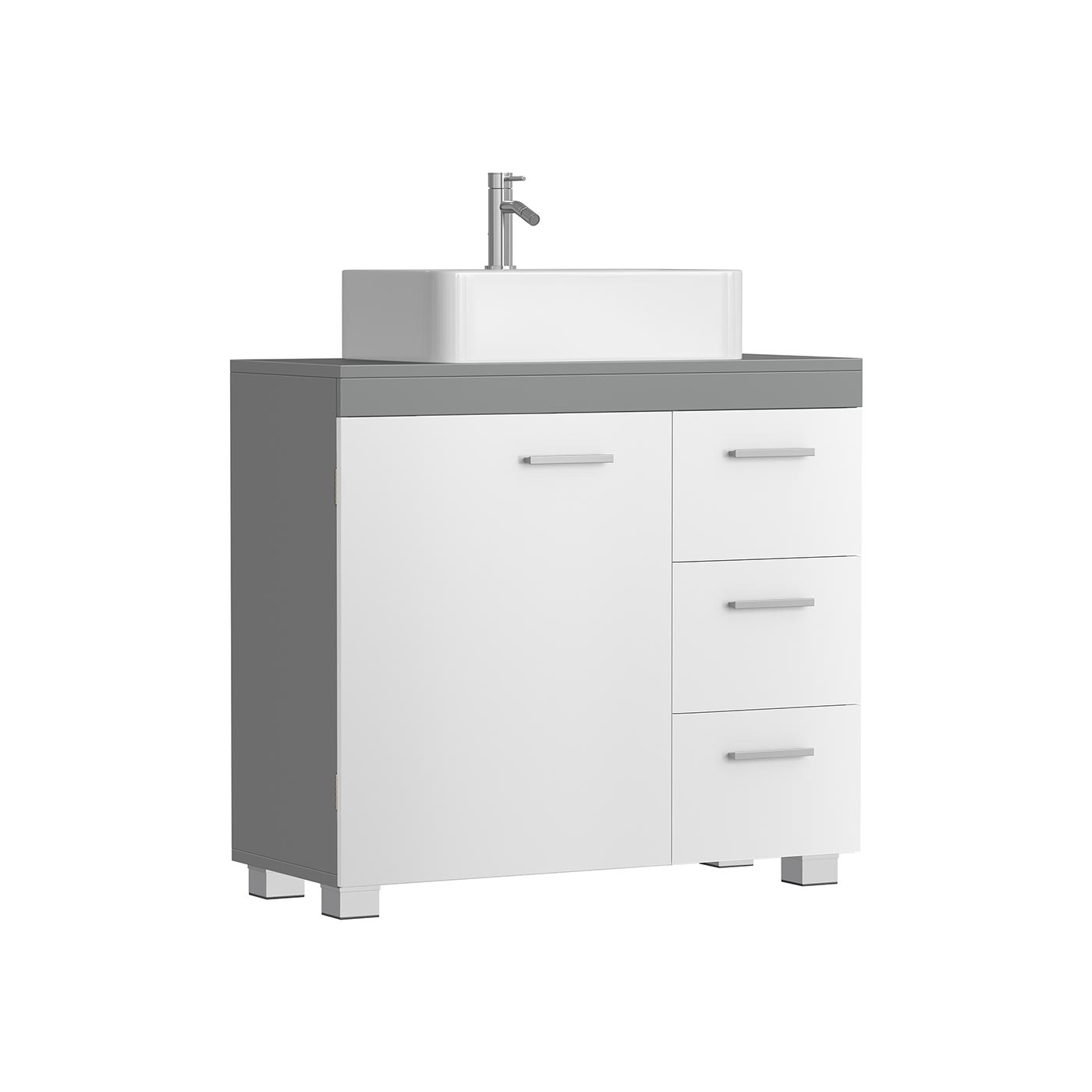 Bathroom Cabinet - VERVA Under Sink Cabinet with Storage - White