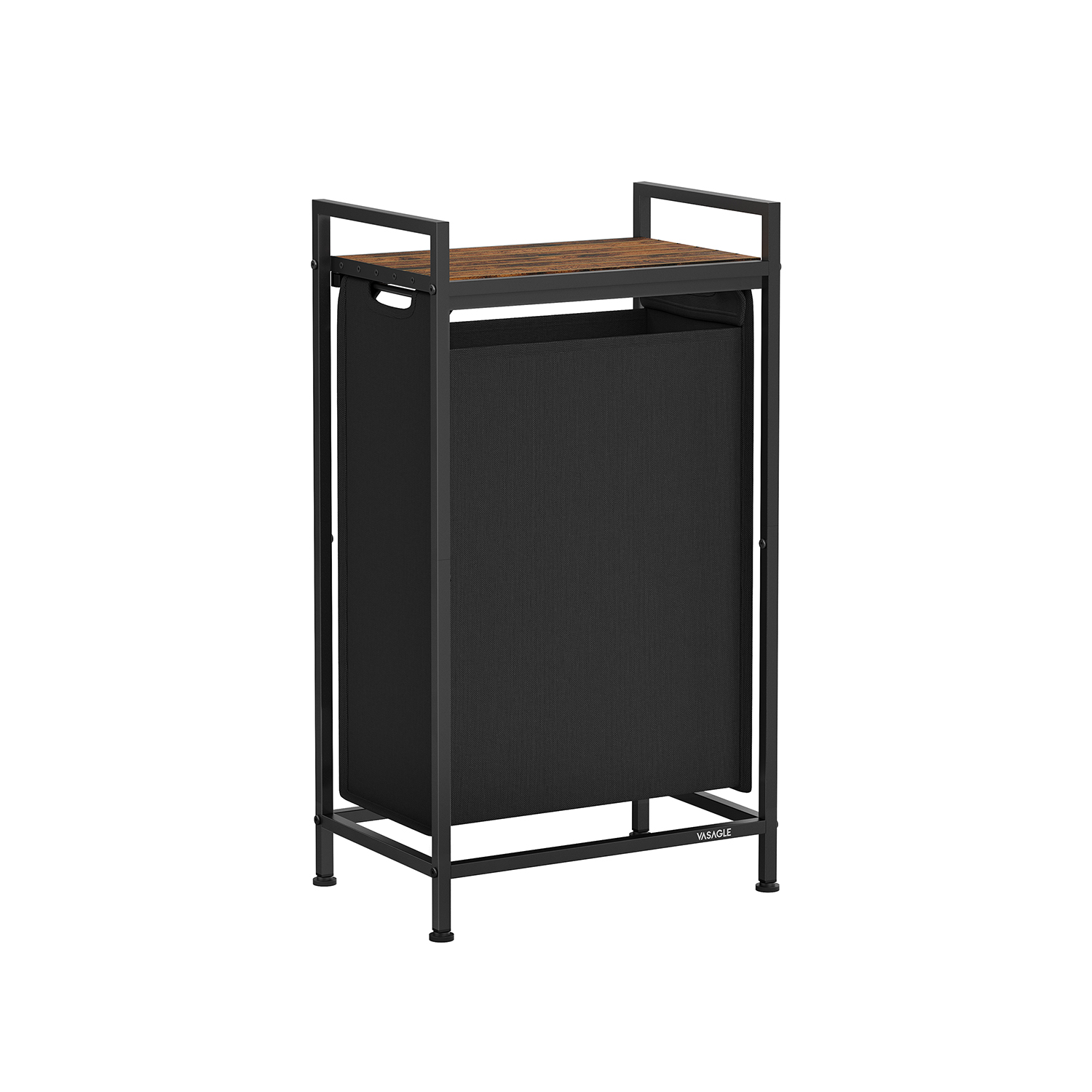 Laundry Basket - LUSTTO 47L Pull Out Rustic Brown