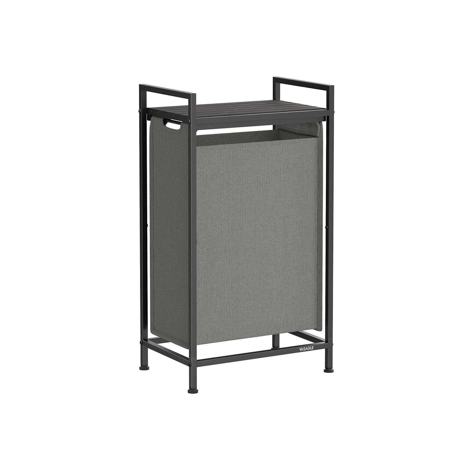Laundry Basket - LUSTTO 47L Pull Out Basket Charcoal Grey
