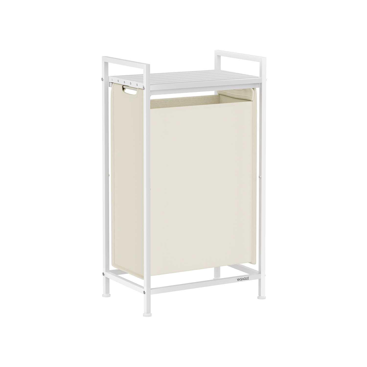 Laundry Basket - LUSTTO 47L Pull Out Basket - Cream White