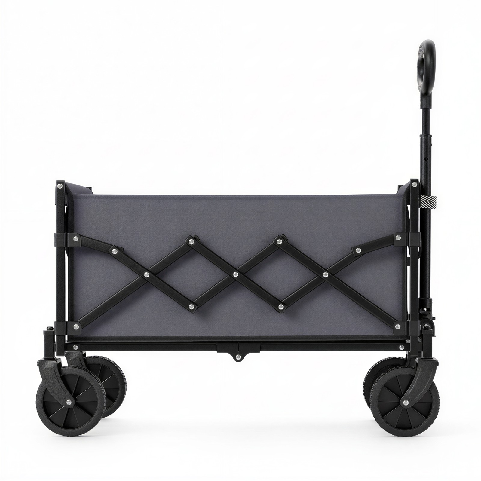ELDCROSS Folding Utility Garden Wagon with Adjustable Handle - Grey
