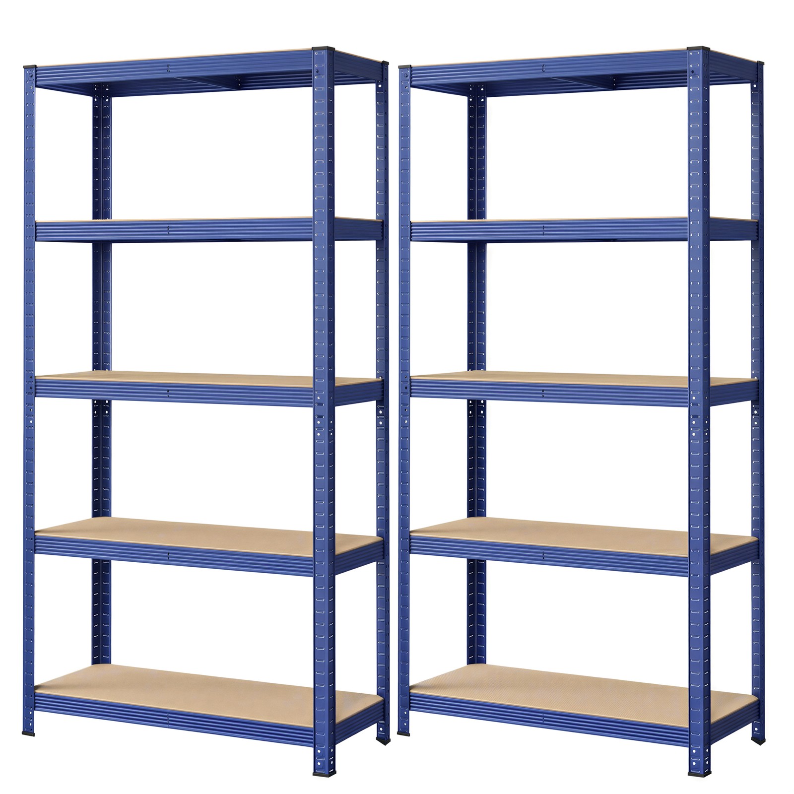 ASXETA Set of 2 Steel Shelving Units 5 Tier - Blue
