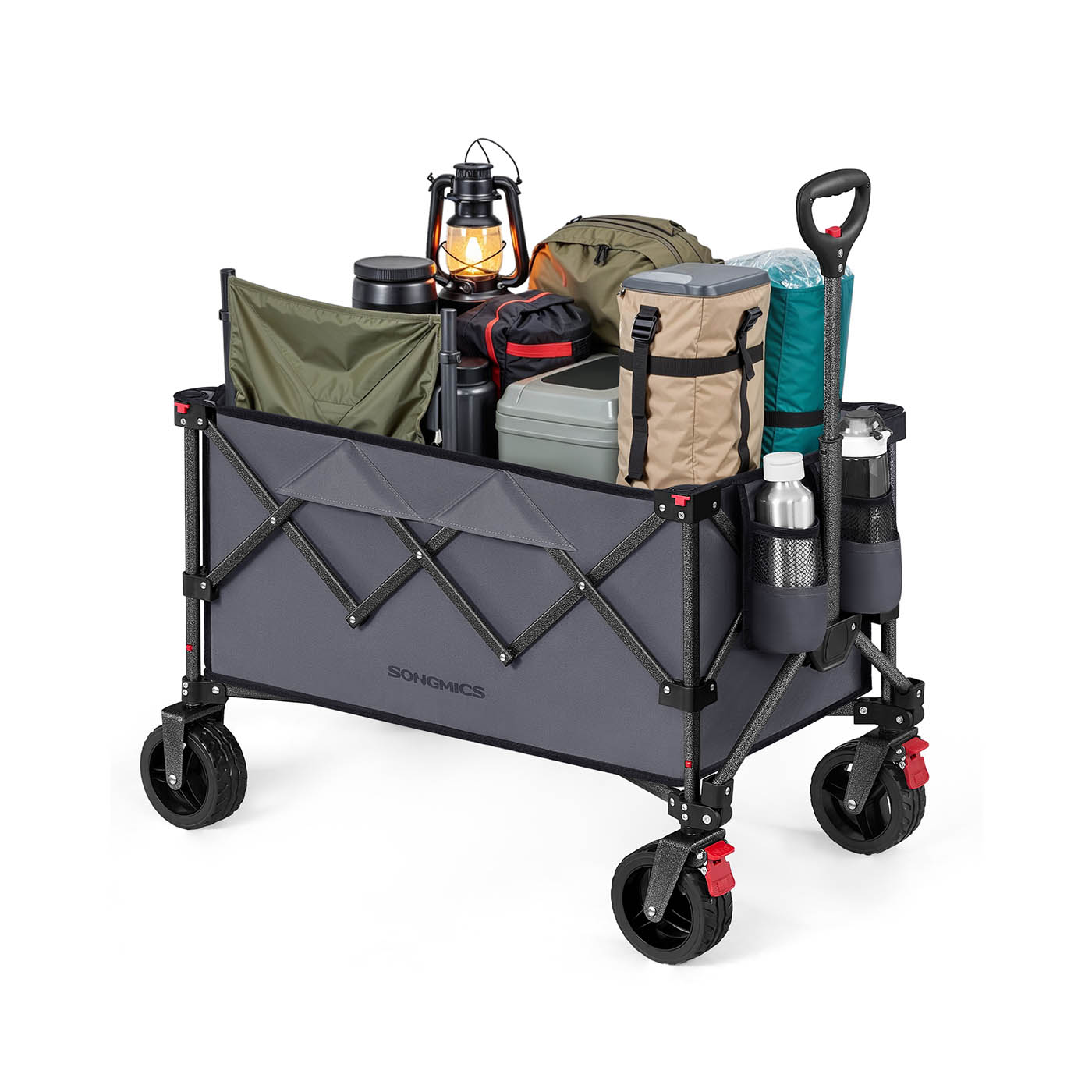 Trolley - LUMRIA Foldable Trolley with Handle 150 L Capacity - Slate Grey