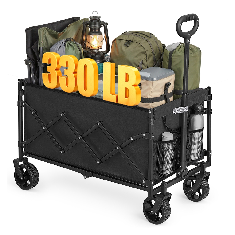 BAVAVI Foldable Camping Wagon Cart - Ink Black