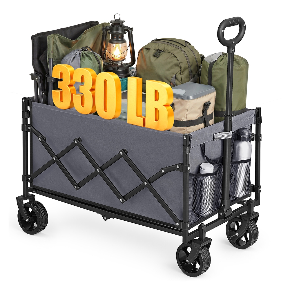 BAVAVI Foldable Camping Wagon Cart - Dove Grey