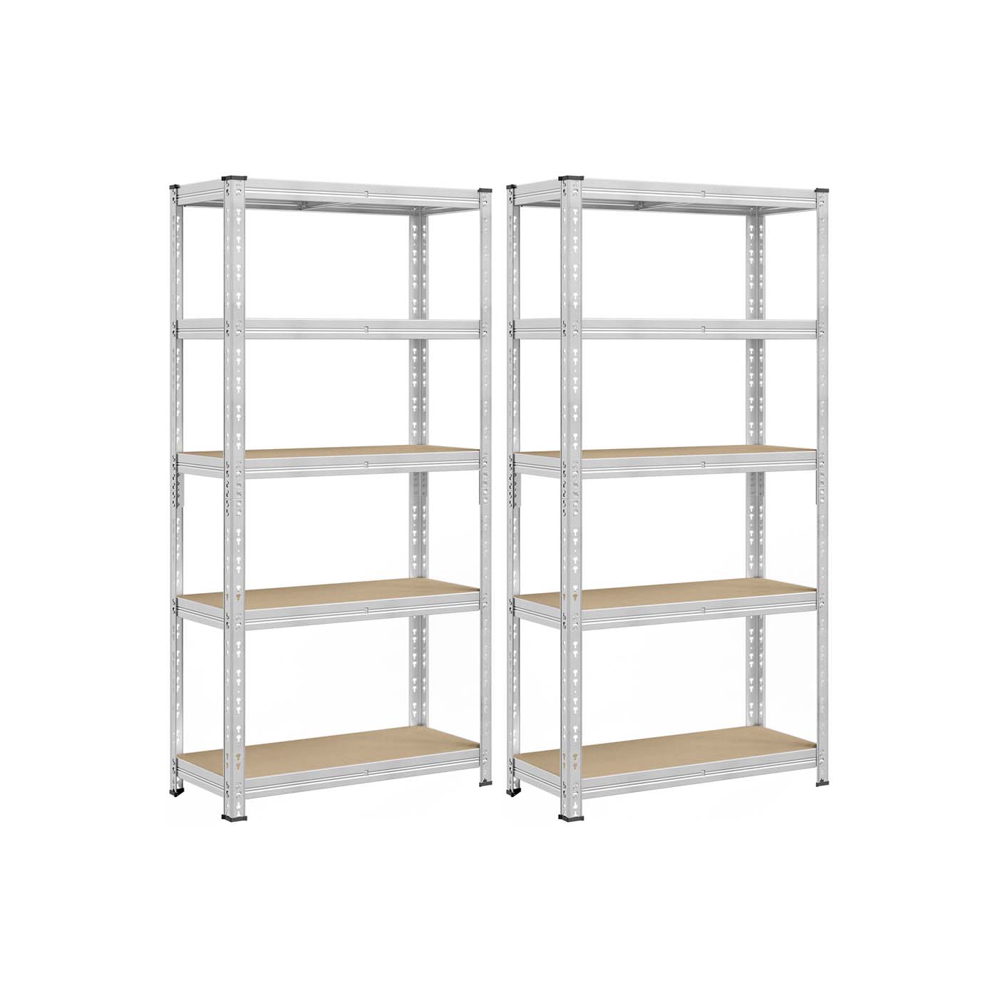 Storage Shelf - VERTTO Heavy Duty Metal Adjustable Shelves 75cm - Silver