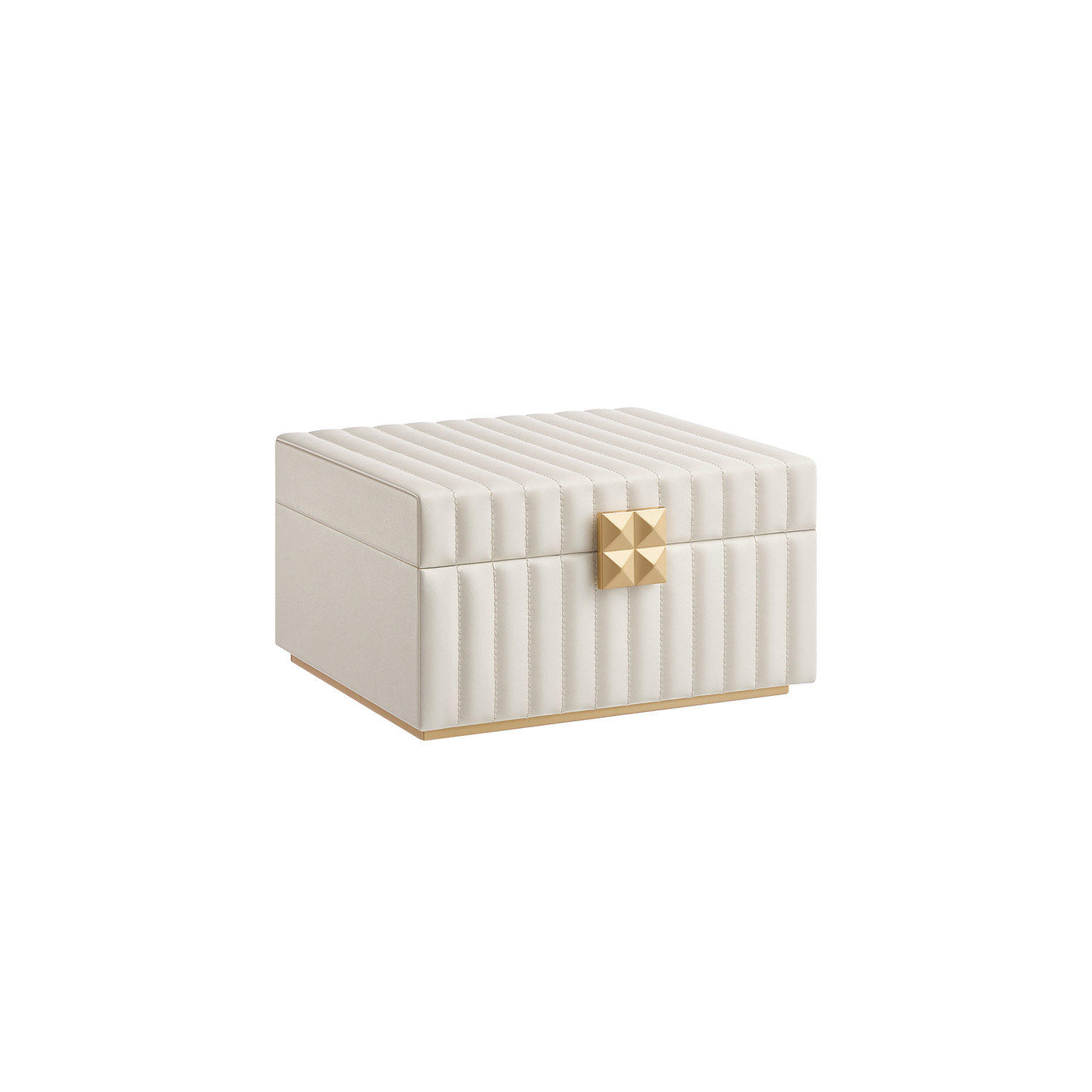 Jewellery Box - ARCVA ANAH Collection 2 Tier Organizer with Mirror - White
