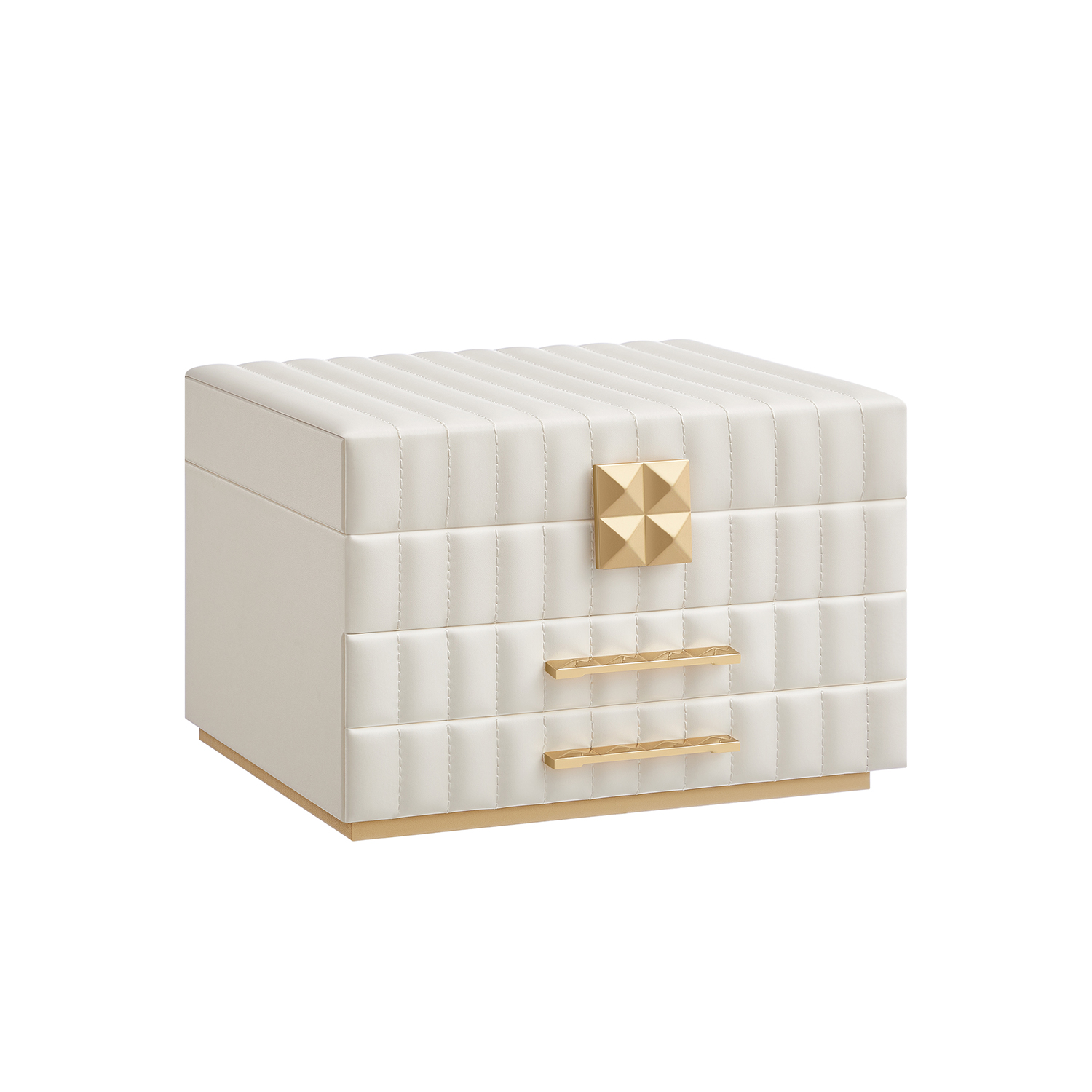Jewellery Box - ARCVA ANAH Collection 3 Tier Organizer with Mirror - White